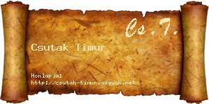 Csutak Timur névjegykártya